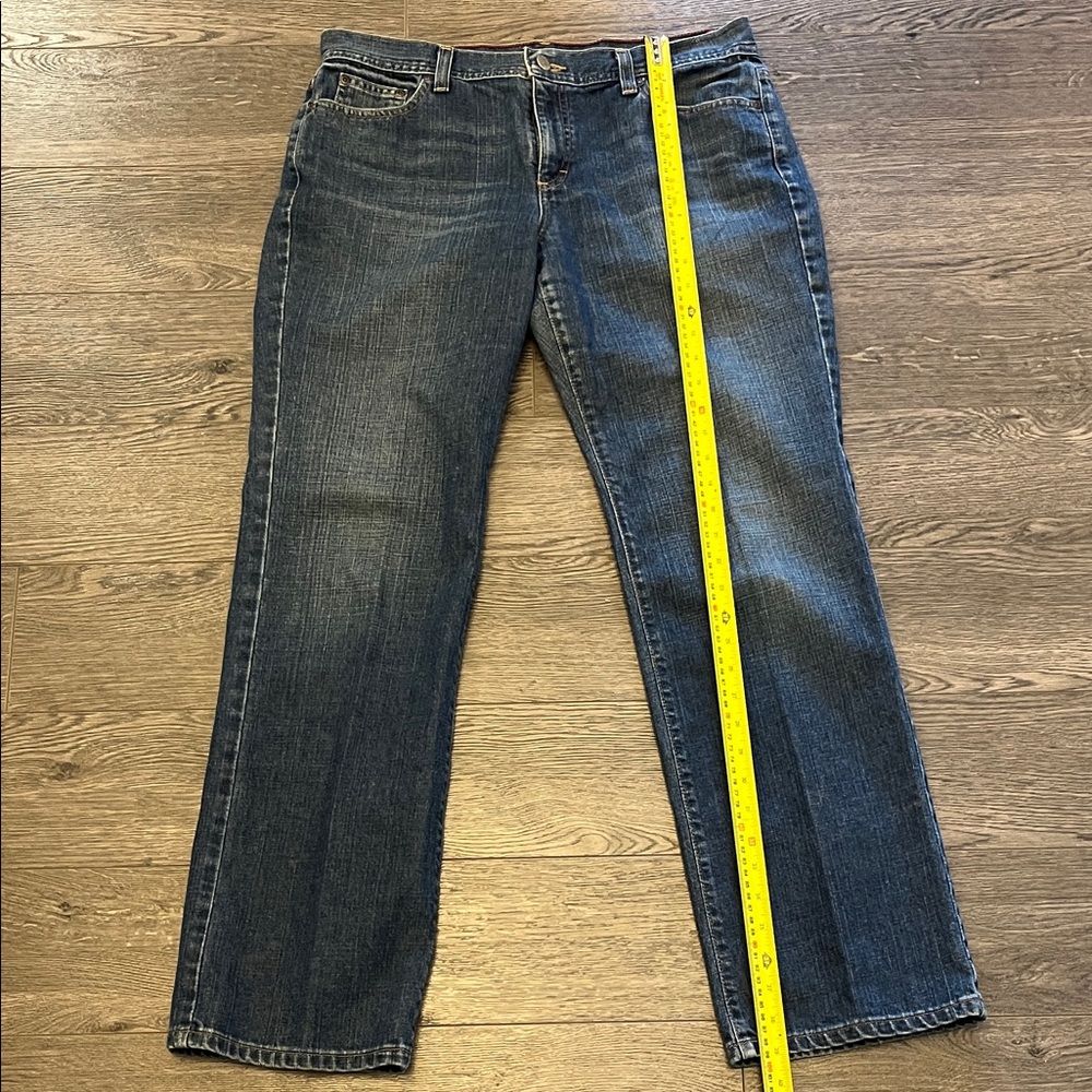 Jcrew size 10 Blue Denim straight leg Jeans 100% cotton